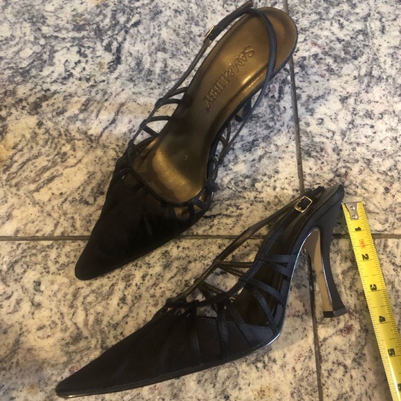 3 pairs black Sam and Libby shoes. 2 sling backs 1 with ankle straps - Picture 6 of 7
